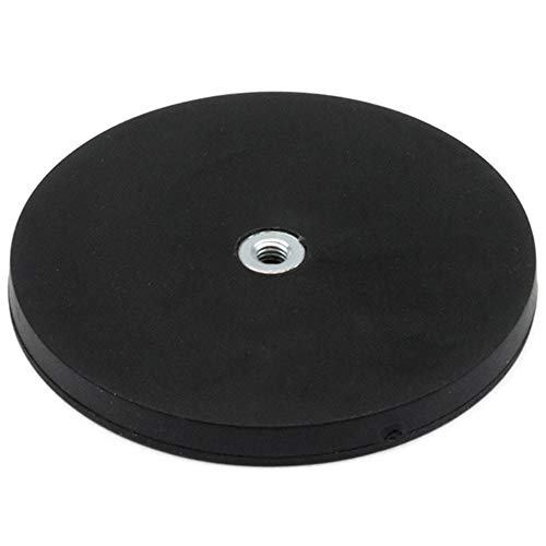 Black Gummi Beschichtete Pos - Magnete Gegenstecher Mit M6 Boss - Faden 42kg Zug von first4magnets