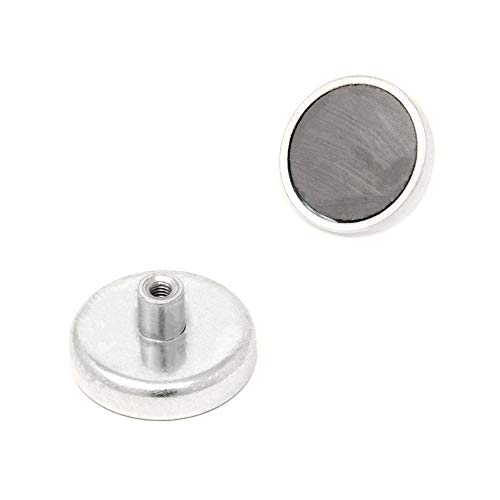 Ferrite - Topf - Magnet Mit M4 - Innenfaden Für Kunst, Kunsthandwerk, Modellherstellung, Diy und Hobbys - 32mm Durchmesser x 7mm Dick - 4,1kg Zug - Pack von 4 von first4magnets