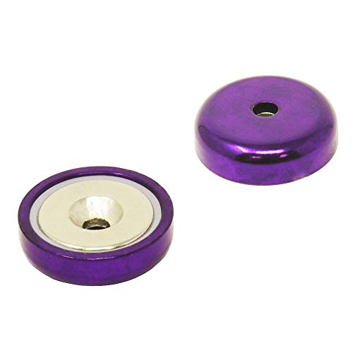 Lila Ein Typ Neodym Pot Magnet Für Kunst, Handwerk, Modellherstellung - 32mm Durchmesser - Pack von 40 von Magnet Expert