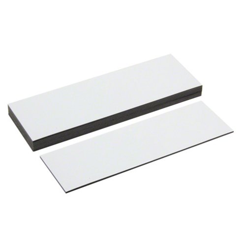 MAGNET Expert Ltd Magnet-Etiketten, flexibel, glänzende abwischbare Oberfläche, 120 x 40 x 0,76 mm, Weiß, 10 Stück von first4magnets