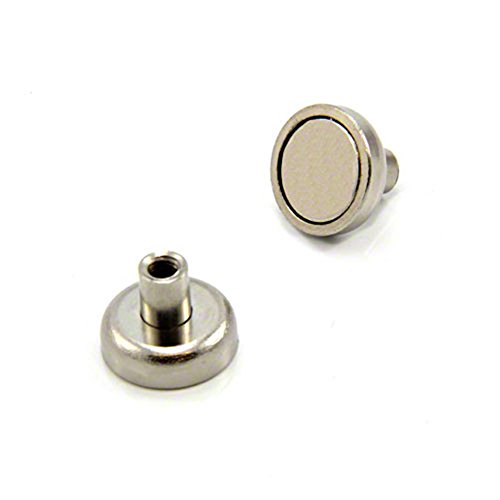 N42 Neodym - Topf - Magnet Für Diy -, Engineering -, Herstellung, Hängen - und Halteanwendungen - 16mm Dia x 13mm Hoher x M4 - Gewinde - 9,7kg Zug - Pack von 10 von first4magnets