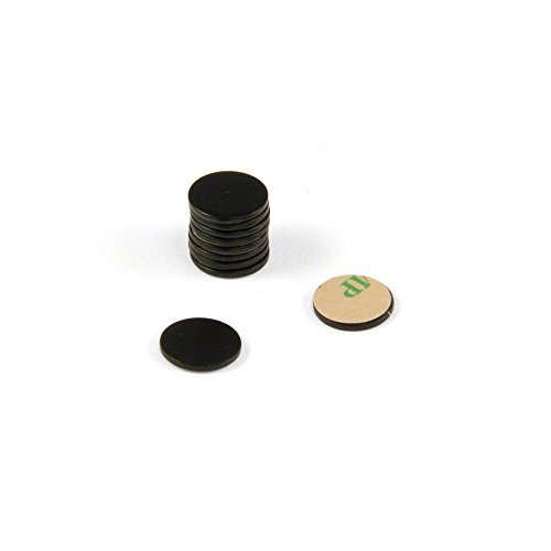 Magnet Expert 10 mm Dia X 1 mm Dick Schwarz lackiert Stahl Disc mit 3 M selbstklebend (200 Stück) von first4magnets