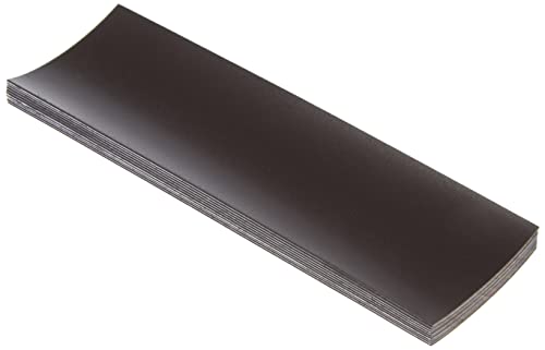 Magnet Expert FML12040GW-10 Flexible magnetische Etiketten mit glänzend trocken wischen Oberfläche, Packung mit 10, Metall, weiß / silber, 120 x 40 x 0,76 mm von MagFlex