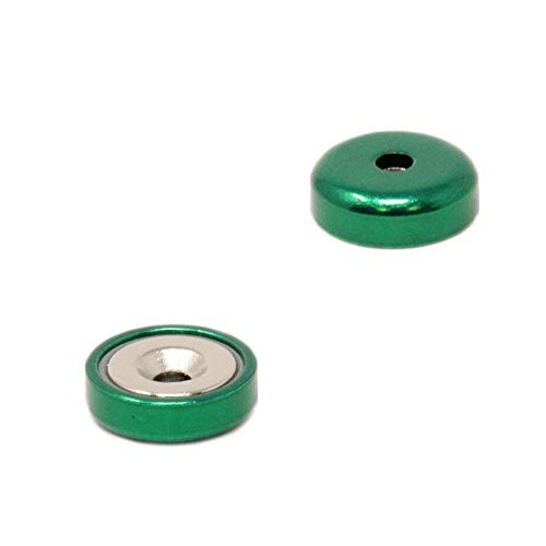 Grün Ein Typ Neodym Pot Magnet Für Kunst, Handwerk, Modellherstellung - 16mm Durchmesserpackung von 4 von Magnet Expert