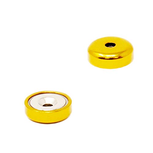 Gold A Typ Neodym Pot Magnet Für Kunst, Kunsthandwerk, Modellherstellung - 16mm Durchmesserpackung von 80 von Magnet Expert