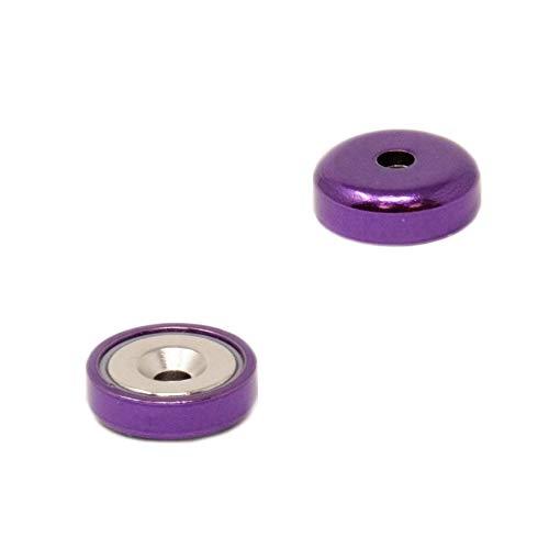 Lila Ein Typ Neodym Pot Magnet Für Kunst, Handwerk, Modellherstellung - 16mm Durchmesserpackung von 4 von Magnet Expert