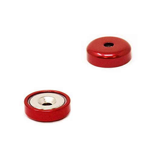 Rot Ein Typ Neodym Pot Magnet Für Kunst, Handwerk, Modellherstellung - 16mm Durchmesserpackung von 40 von Magnet Expert