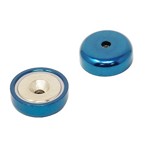 Blau Ein Typ Neodym Pot Magnet Für Kunst, Handwerk, Modellherstellung - 25mm Durchmesserpackung von 80 von first4magnets