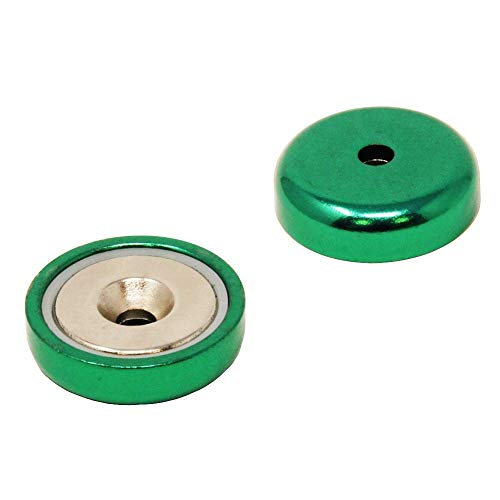 Grün Ein Typ Neodym Pot Magnet Für Kunst, Kunsthandwerk, Modellherstellung - 32mm Durchmesser - Pack von 4 von first4magnets