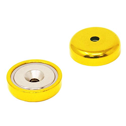 Gold A Typ Neodym Pot Magnet Für Kunst, Kunsthandwerk, Modellherstellung - 32mm Durchmesser - Packung von 40 von first4magnets