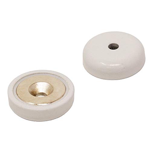Weiß Ein Typ Neodym Pot Magnet Für Kunst, Kunsthandwerk, Modellherstellung - 32 Mm Durchmesser - Pack Von 40 von first4magnets