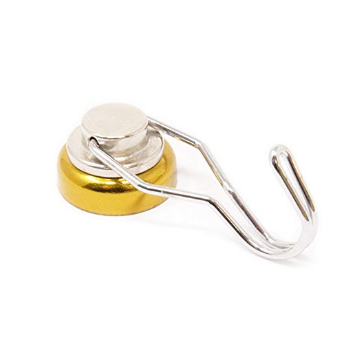 Goldener Schwenkhaken zum Halten von Seil, Drähten und Kleidung - 25mm Durchmesser - Packung von 1 von Magnet Expert