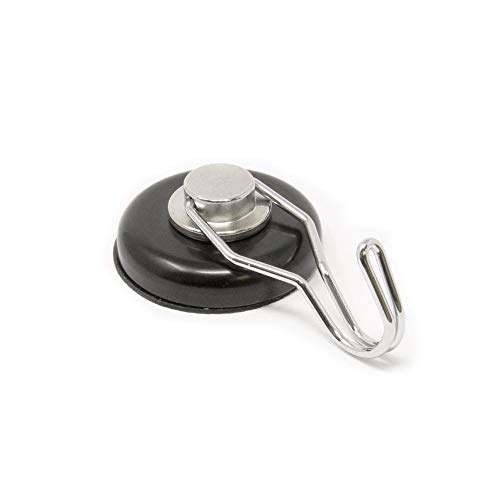 Magnet Expert 40mm Durchmesser Topf Neodymmagneten Mit Kautschuk Basis Und Schwenkbaren Haken (Packung Mit 10) von first4magnets