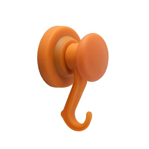 43mm Dia Gummibeschichtete Neodym-Magnet Mit Schwenkhaken-Orange (Packung 20) von Magnet Expert