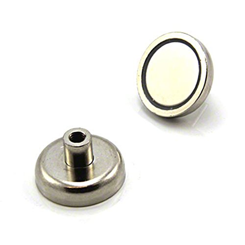 N42 Neodym Pot Magnet Für Diy -, Engineering -, Herstellungs -, Hängen - und Halten - Anwendungen - 32mm Durchmesser x 18mm Groß x M6 - Gewinde - 36,4kg Pull - Pack von 20 von Magnet Expert