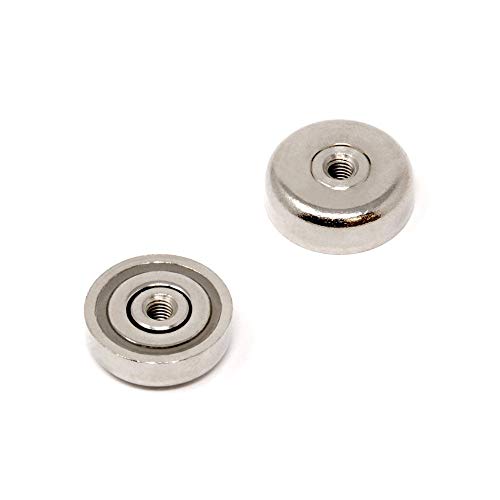 N42 Neodym Pot - Magnet Mit M5 - Innenfaden zum Halten, Hängen und Anzeigen von Gegenständen - 25mm Durchmesser - 10,5kg Zug - Pack von 1 N42 Neodym Pot - Magnet Mit M5 - Innenfaden zum Halten, Hängen und Anzeigen von Gegenständen - 25mm Durchmesser - 10,5kg Zug - Pack von 1 von first4magnets