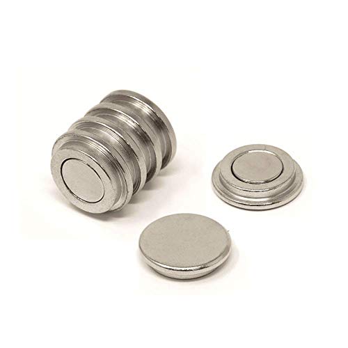 N42 Neodym Top Hat Pot - Magnet Für Büro, Kühlschrank, Whiteboard, Kühlschrank und Diy - 22mm Durchmesser x 6mm Dicke - 5,3kg Zug - Pack von 24 von Magnet Expert