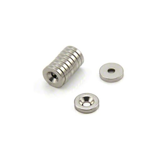 Neodym - Magnet Für Kunst, Kunsthandwerk, Möbelfixierungen, Diy, Hobbys und Wissenschaft - 10mm x 2mm Dicke x 3mm C/Waschbecken - 1,2kg Zug - Norden - Packung von 200 von first4magnets