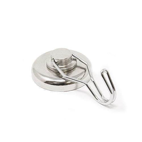 Neodym - Topf - Magnet Mit Drehhaken zum Halten von Seil, Kabeln und Kleidung - 40mm Durchmesserpackung von 40 von Magnet Expert