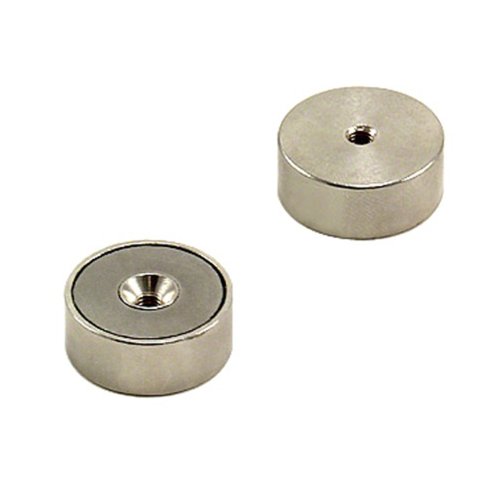 Samarium Cobalt Pot - Magnet Mit M4 - Gewinde Für Motoren, Elektromotoren, Turbomaschinen und Sensoren - 25mm Durchmesser x 10mm Dick - 16,7kg Zug - Pack von 4 von Magnet Expert