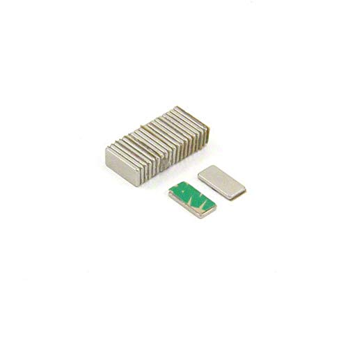 First4magnets F1051SA-200 Selbst klebende 10 x 5 x 1 mm dicken N42 Neodym-Magneten-0,6 kg ziehen (Süd) (Pack von 200), silver, 25 x 10 x 3 cm von Magnet Expert