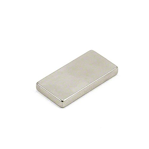 Ultra High Performance N52 Grad Neodym Magnet Für Engineering, Herstellung und Diy - 40mm x 20mm x 5mm Dick - 15,1kg Ziehen - Pack von 10 von first4magnets