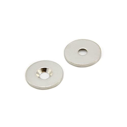 Counterunk Steel - Scheibe Für Die Verwendung von Magneten, Hängegrafiken Oder Notizenboards - 20mm Durchmesser x 2mm Dickes x 4mm Loch - Pack von 10 von Magnet Experts