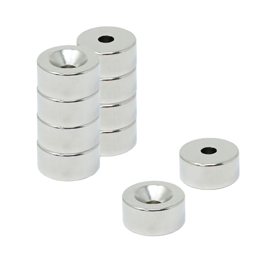 Neodym - Magnet Für Kunst, Kunsthandwerk, Modellherstellung, Diy, Hobbys - 10mm Durchmesser x 5mm Dicke x 3,2mm C/Waschbecken - 2kg Pull - South - Pack von 100 von Magnet Expert