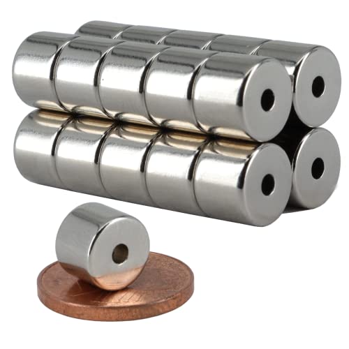 [20 Stück] Neodym Magnet N52 Ringmagnete extra stark Magnetring Magnete Mit 2mm Loch Bohrung Runder Ring 8mm x 6mm Scheiben Flach Rund von Magnet-Kauf