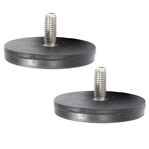 2x Neodym Magnete Gummiert Ø 43mm Mit M6 Außengewinde 15 KG Zugkraft Flachgreifer Magnet Scheibe Topfmagnet Gummi Runde Magnete mit Gewinde für Schrauben Öse oder Haken von Magnet-Kauf