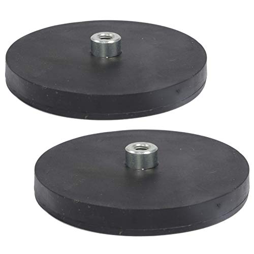 2x Neodym Magnete Gummiert Ø 66mm Mit M5 Innengewinde 22 KG Zugkraft Flachgreifer Magnet Scheibe Topfmagnet Gummi Runde Magnete mit Gewinde für Schrauben Öse oder Haken 2x Neodym Magnete Gummiert Ø 66mm Mit M5 Innengewinde 22 KG Zugkraft Flachgreifer Magnet Scheibe Topfmagnet Gummi Runde Magnete mit Gewinde für Schrauben Öse oder Haken von Magnet-Kauf
