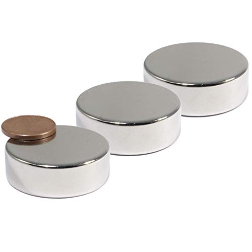 3x Neodym Magnet Scheibe 30x10mm - 22 KG Extra Stark - Super Magnetscheibe 30mm Durchmesser - Neodym Magnete Rund Groß von Magnet-Kauf