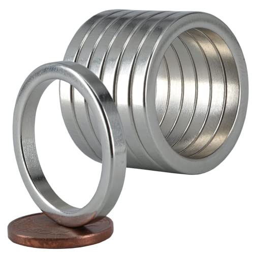 [5 Stück] Neodym Magnet N52 Ringmagnete extra stark Magnetring Magnete Mit 20mm Loch Bohrung Runder Ring 25mm x 3mm Scheiben Flach Rund von Magnet-Kauf