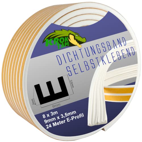 KrokTape Dichtungsband Selbstklebend für Türen und Fenster E-Profil Tür Dichtung Fensterdichtung Gummidichtung für Windschutz Schalldämmung Weiß KrokTape Dichtungsband Selbstklebend für Türen und Fenster E-Profil Tür Dichtung Fensterdichtung Gummidichtung für Windschutz Schalldämmung Weiß von Magnet-Kauf