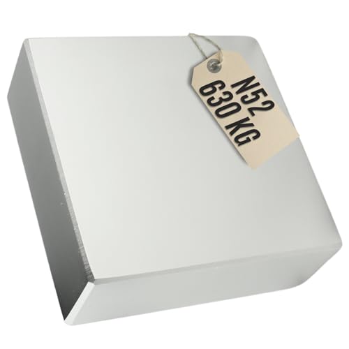 Neodym Magnet - Extra Stark Super Magneten Quader Groß - Neodym Magnete Power Block Platte (80x80x30mm - N52-630KG) von Magnet-Kauf