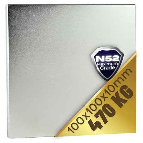 Neodym Magnet N52 470 Kg - 100mm Neodym Magnete Extra Stark - Powermagnet Groß Magnetquader Große Quader - 100x100x10 mm Power Block Platte Neodym Magnet N52 470 Kg - 100mm Neodym Magnete Extra Stark - Powermagnet Groß Magnetquader Große Quader - 100x100x10 mm Power Block Platte von Magnet-Kauf