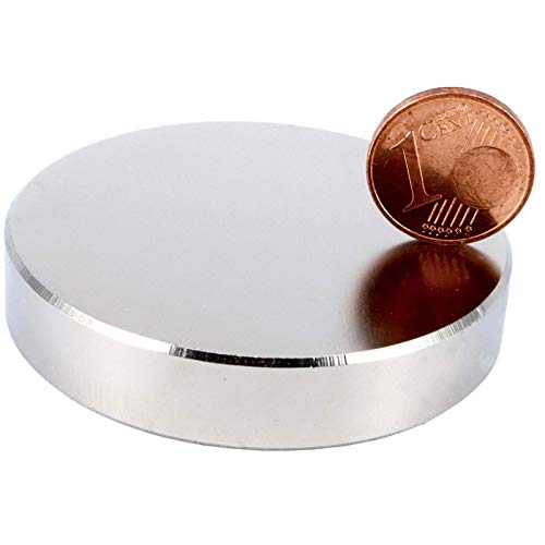 Neodym Magnet N52 Scheibe - Super Starke Magnetscheibe 50mm Durchmesser - 50x10mm Runde Neodym Magnete Sehr Stark Scheiben Rund Flach 55KG Stark Neodym Magnet N52 Scheibe - Super Starke Magnetscheibe 50mm Durchmesser - 50x10mm Runde Neodym Magnete Sehr Stark Scheiben Rund Flach 55KG Stark von Magnet-Kauf
