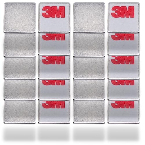 Neodym Magnet N52 Selbstklebend 10x10x1mm 850g Stark Klebemagnete Magnetplättchen Quader 1mm Flach 10mm [20 Stück] von Magnet-Kauf