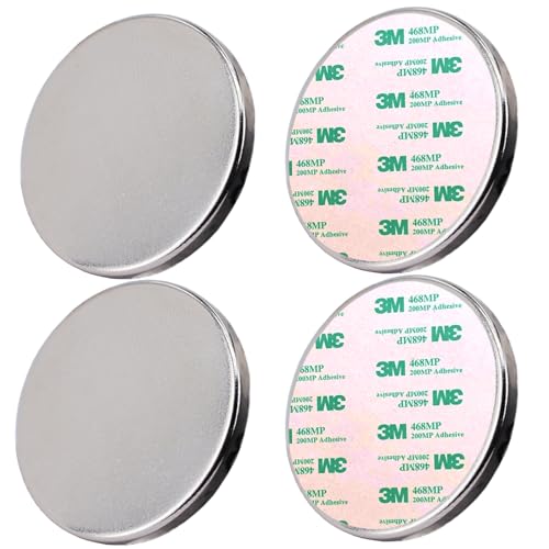 Neodym Magnet N52 Selbstklebend D 30x3mm 8Kg Stark Klebemagnete Magnetplättchen Scheibe 3mm Flach 30mm Rund Magnetscheibe Scheibenmagnet [4 Stück] von Magnet-Kauf