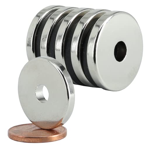 [5 Stück] Neodym Magnet N52 Ringmagnete extra stark Magnetring Magnete Mit 5mm Loch Bohrung Runder Ring 20mm x 3mm Scheiben Flach Rund von Magnet-Kauf