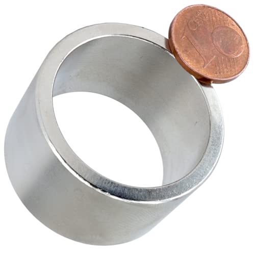 Neodym Magnet Ringmagnete extra stark Magnetring Magnete Mit Loch 29mm Bohrung Runder Ring 35mm x 22mm Scheiben 18KG Flach Rund von Magnet-Kauf