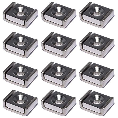 Neodym Magnet mit Bohrung Senkung - Extra Starke Topfmagnete 10mm x 13,5mm - 7 KG Zugkraft - Flachgreifer Quader mit M3 - Senkbohrung [12 Stück] von Magnet-Kauf