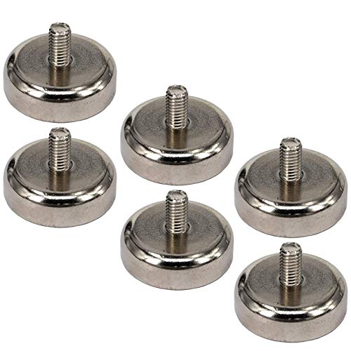 Magnet-Kauf Neodym Magnet mit M4 Gewinde - 20mm, 12KG Stark - Flachgreifer Topfmagnet - 6 Stück Magnet-Kauf Neodym Magnet mit M4 Gewinde - 20mm, 12KG Stark - Flachgreifer Topfmagnet - 6 Stück von Magnet-Kauf