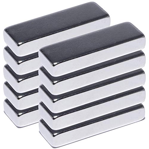 Magnet-Kauf Neodym Magnete Extra Stark Quader 30x10x5mm - 8 Kg Powermagnet - N52 Stark Neodym-Magnete [10 Stück] von Magnet-Kauf