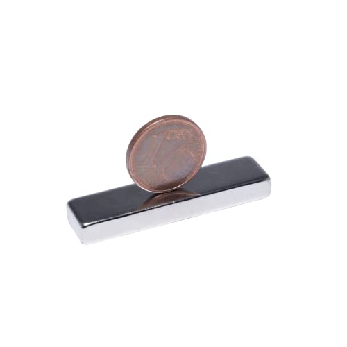 Neodym Magnete Extra Stark Quader 40x10x5mm - 9 Kg Powermagnet - Neodym Magnet 40mm - Quadermagnet 40 x 10 x 5 mm - N52 Stark Neodym-Magnete (4 Stück) von Magnet-Kauf