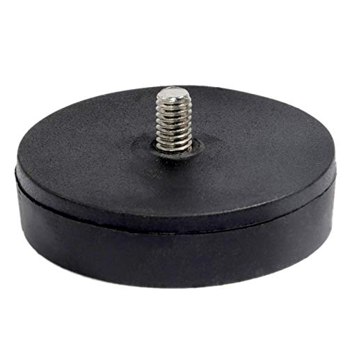 Neodym Magnete Gummiert D 34mm Mit M4 Außengewinde 10 KG Zugkraft Flachgreifer Magnet Scheibe Topfmagnet Gummi Runde Magnete mit Gewinde für Schrauben Öse oder Haken von Magnet-Kauf