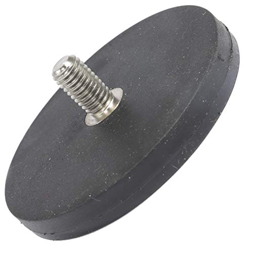 Neodym Magnete Gummiert D 66mm Mit M8 Außengewinde 22 KG Zugkraft Flachgreifer Magnet Scheibe Topfmagnet Gummi Runde Magnete mit Gewinde für Schrauben Öse oder Haken von Magnet-Kauf