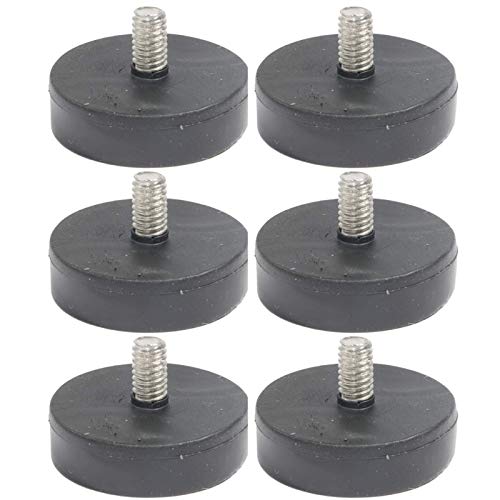 Neodym Magnete Gummiert Ø 22mm Mit M4 Außengewinde 5,8 KG Zugkraft Flachgreifer Magnet Scheibe Topfmagnet Gummi Runde Magnete mit Gewinde für Schrauben Öse oder Haken von Magnet-Kauf