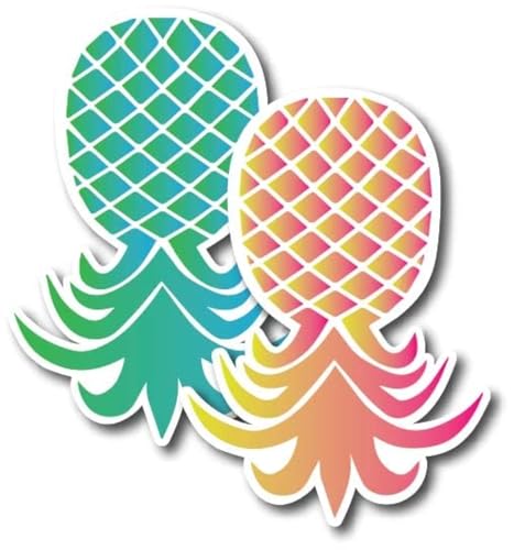 Magnet Me Up Upside Down Ananas-Magnetaufkleber, 2 Stück, ein rosa und gelb und ein blauer und grüner 10.2x15.2 cm, LKW, SUV oder jede andere magnetische Oberfläche Magnet Me Up Upside Down Ananas-Magnetaufkleber, 2 Stück, ein rosa und gelb und ein blauer und grüner 10.2x15.2 cm, LKW, SUV oder jede andere magnetische Oberfläche von Magnet Me Up