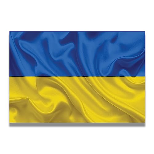 Magnet Me Up Winkende Ukraine Ukrainische Flagge Magnet Aufkleber, 10,2 x 15,2 cm, robuster Auto-Magnet für Auto, LKW, SUV von Magnet Me Up
